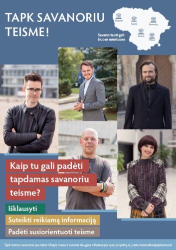 Kviečiame prisidėti prie teismo savanorių tarnybos