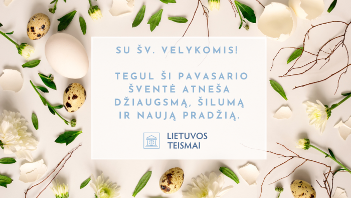 Sveikiname su šv. Velykomis